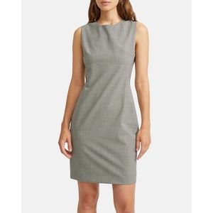 Theory Sleeveless Fitted Dress in Houndstooth (size 2)